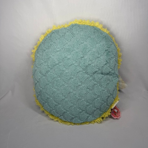Elav Homeware & Trimmings Other - Elav The World Traveler Round Fringe Pillow 20in Blue Yellow Made in Portugal